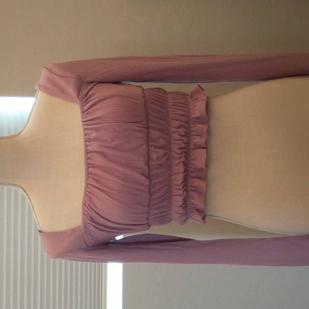2/ $10. Forever 21 purple long sleeve crop top